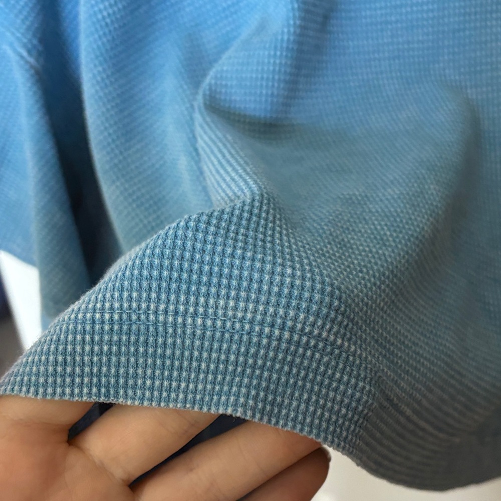 Blue Ruffle Sleeve Top- Altar’d State - Picture 5 of 7